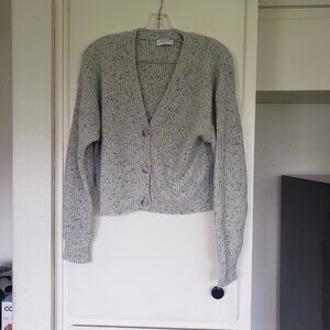 Babaton Cream Button up sweater with black Specs Size Small